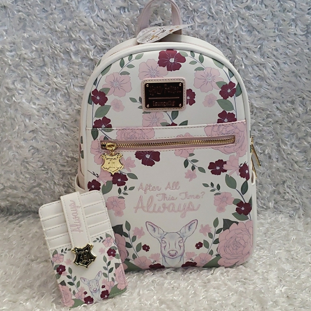 Loungefly Harry Potter Floral mini backpack set